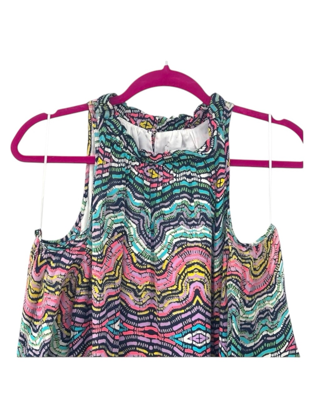 new Alice & Trixie ᪣ Kyra Print Silk Cold Shoulder Dress ᪣ Vibrant Gem Print ᪣ S - Picture 5 of 16